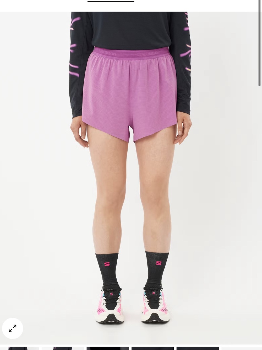 Salomon SENSE AERO SPLIT 3"
Women's Shorts size small iris orchid NWT